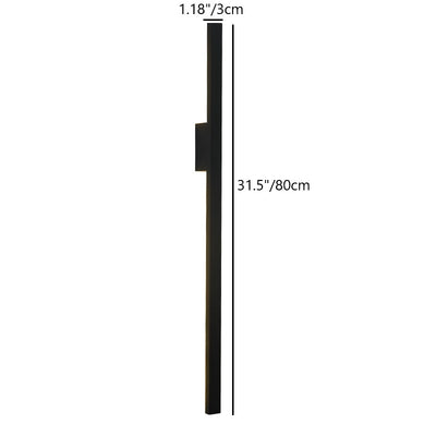 Moderne minimalistische rechteckige Basisstreifen-PC-Aluminium-LED-Wandleuchte für das Wohnzimmer 