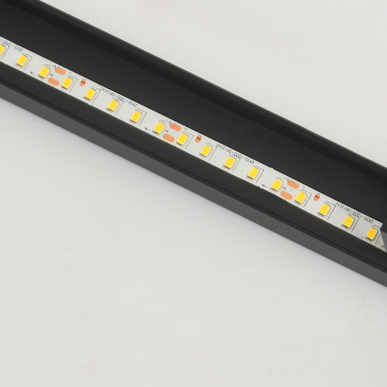 Moderne minimalistische rechteckige Basisstreifen-PC-Aluminium-LED-Wandleuchte für das Wohnzimmer 