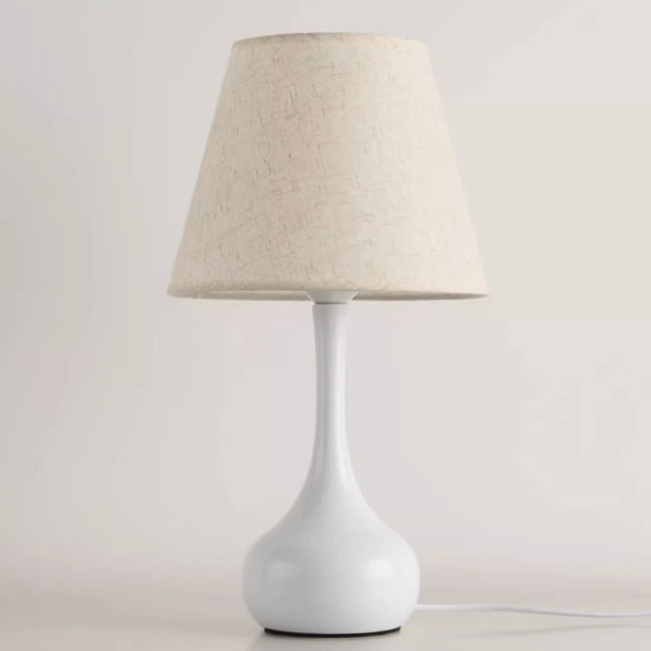 Zeitgenössische kreative runde Tropfenform mit gewelltem Stoff Eisen 1-Licht Tischlampe für das Wohnzimmer 