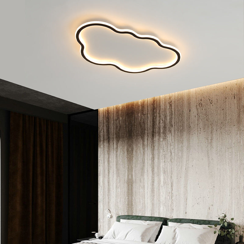 Plafonnier LED en silicone aluminium fer moderne minimaliste nuages vagues pour chambre à coucher 