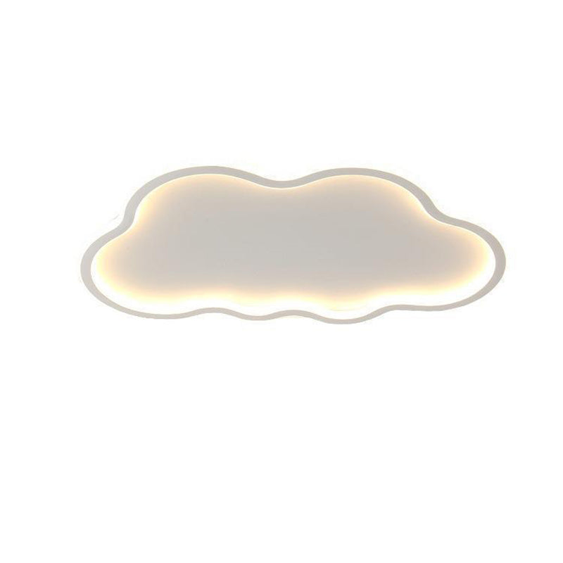 Plafonnier LED en silicone aluminium fer moderne minimaliste nuages vagues pour chambre à coucher 