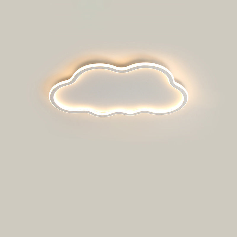 Plafonnier LED en silicone aluminium fer moderne minimaliste nuages vagues pour chambre à coucher 