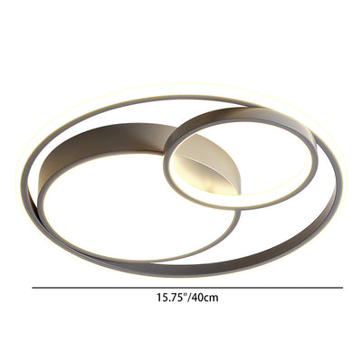 Plafonnier LED en fer moderne minimaliste rond pour chambre à coucher 