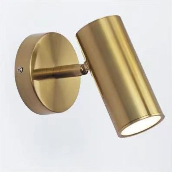 Contemporary Scandinavian Cylinder Round Curved Iron 1-Light Wall Sconce Lamp For Living Room