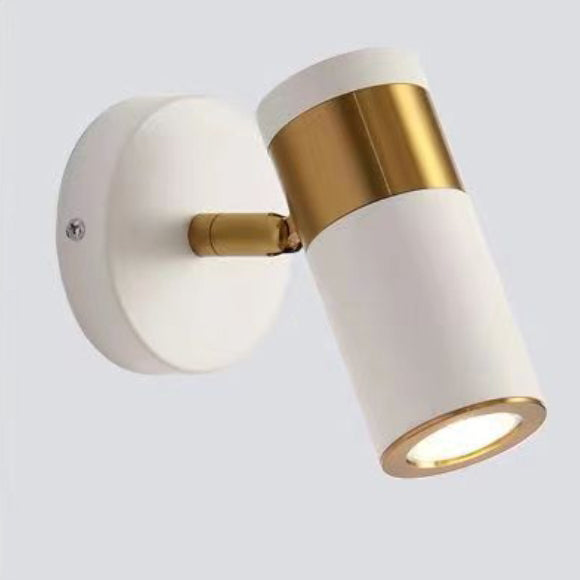 Contemporary Scandinavian Cylinder Round Curved Iron 1-Light Wall Sconce Lamp For Living Room