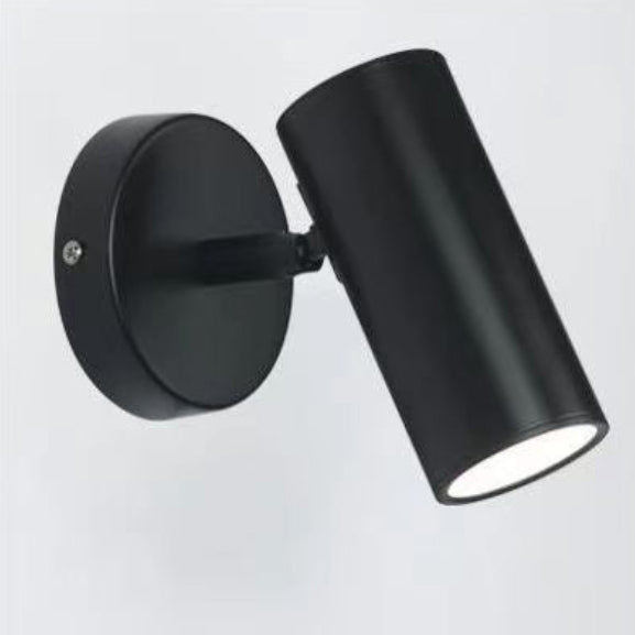 Contemporary Scandinavian Cylinder Round Curved Iron 1-Light Wall Sconce Lamp For Living Room