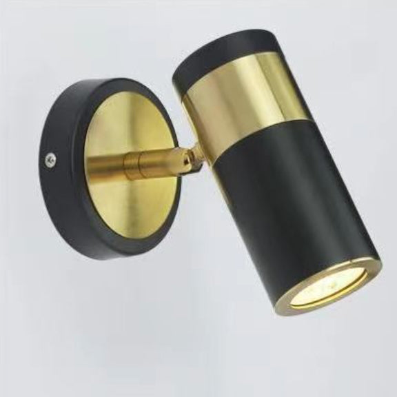 Contemporary Scandinavian Cylinder Round Curved Iron 1-Light Wall Sconce Lamp For Living Room