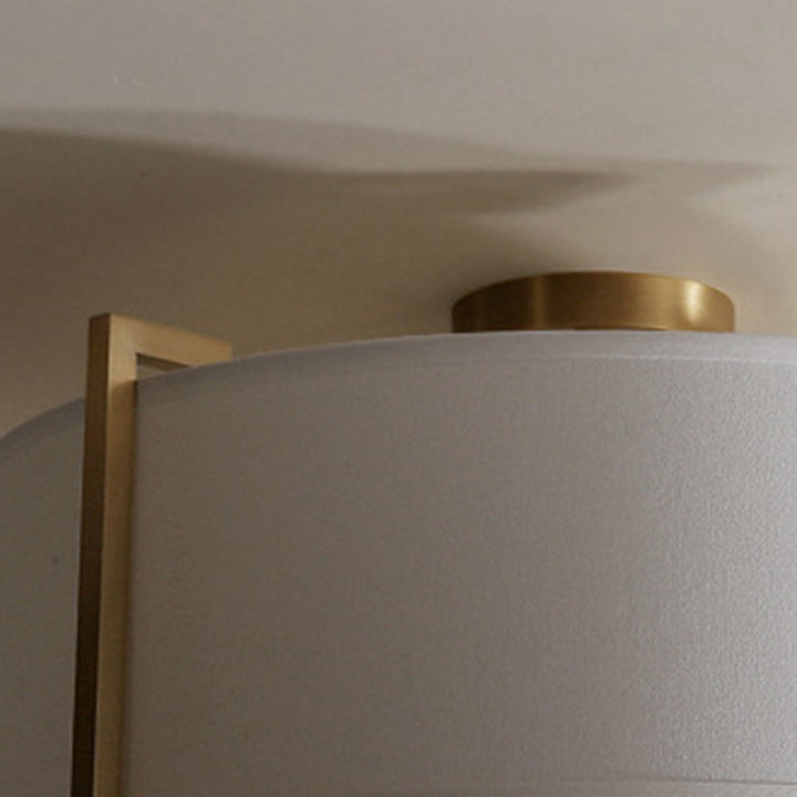 Lámpara de techo semiempotrada de 5 luces de cobre con forma de cruz redonda vintage tradicional para sala de estar 