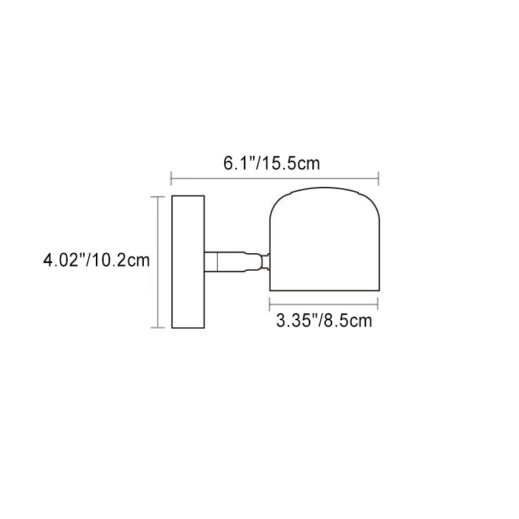 Moderne minimalistische zylindrische runde drehbare Aluminium-LED-Wandleuchte für das Wohnzimmer 