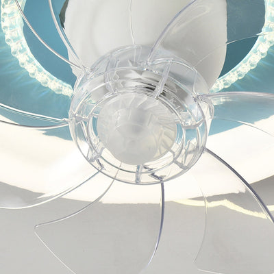 Ventilateur de Plafond LED Moderne Minimaliste Nuages Avions Couronnes Rond ABS Fer Cuivre Pour Chambre 