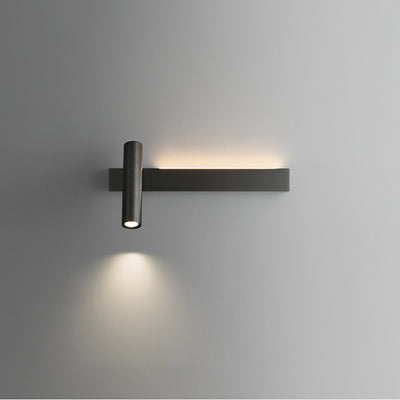 Modern Minimalist Rectangular Rotatable Cylinder Acrylic Copper LED Wall Sconce Lamp For Living Room