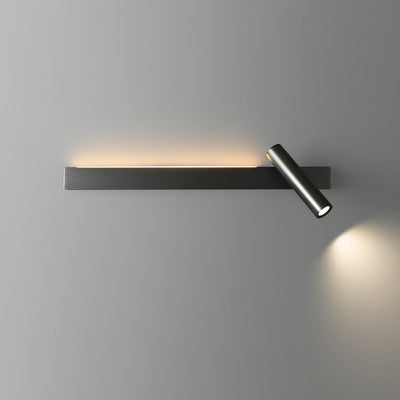 Modern Minimalist Rectangular Rotatable Cylinder Acrylic Copper LED Wall Sconce Lamp For Living Room