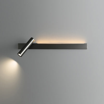 Modern Minimalist Rectangular Rotatable Cylinder Acrylic Copper LED Wall Sconce Lamp For Living Room