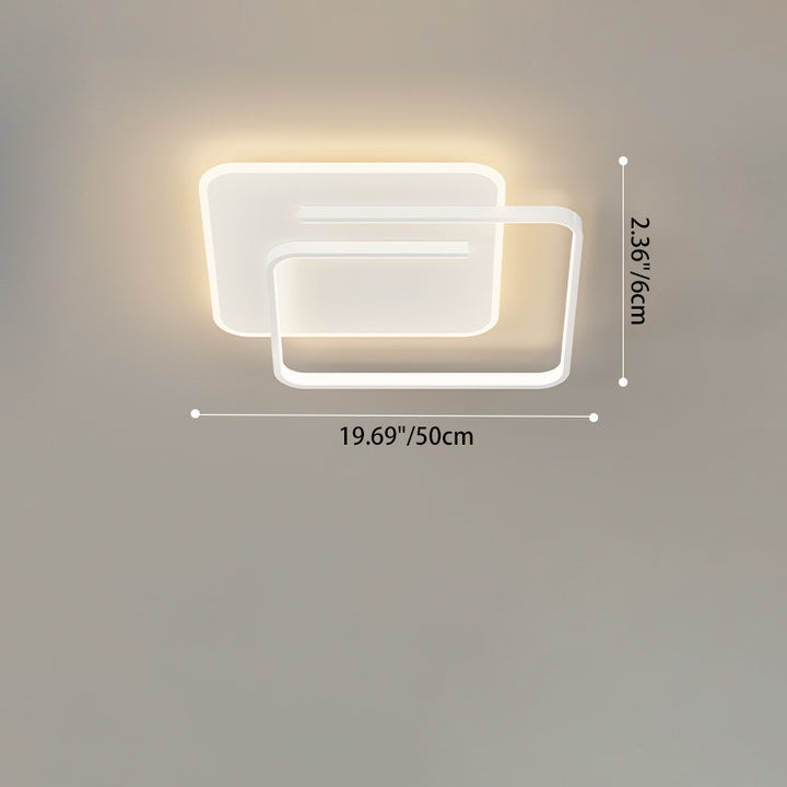Plafonnier LED en silicone empilé carré rectangulaire rond créatif contemporain pour chambre à coucher 