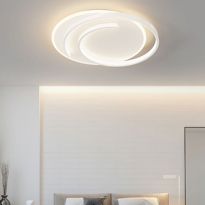 Plafonnier LED en silicone empilé carré rectangulaire rond créatif contemporain pour chambre à coucher 