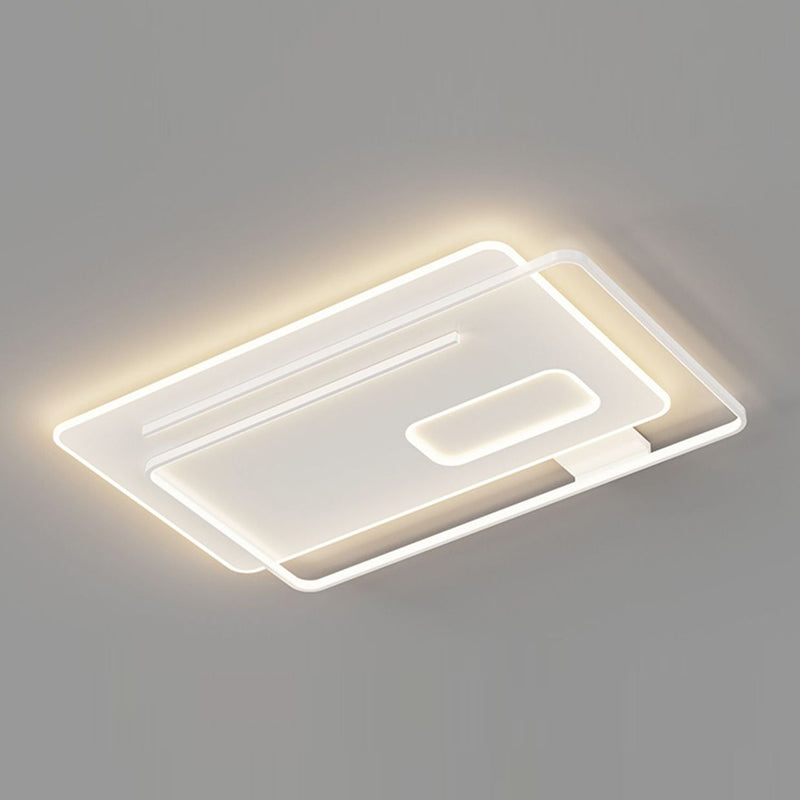 Plafonnier LED en silicone empilé carré rectangulaire rond créatif contemporain pour chambre à coucher 