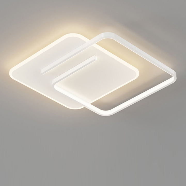 Plafonnier LED en silicone empilé carré rectangulaire rond créatif contemporain pour chambre à coucher 