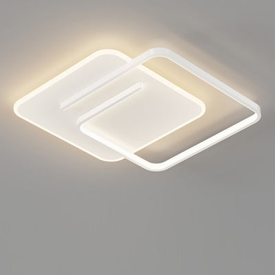 Plafonnier LED en silicone empilé carré rectangulaire rond créatif contemporain pour chambre à coucher 