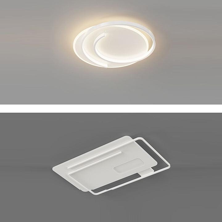 Plafonnier LED en silicone empilé carré rectangulaire rond créatif contemporain pour chambre à coucher 