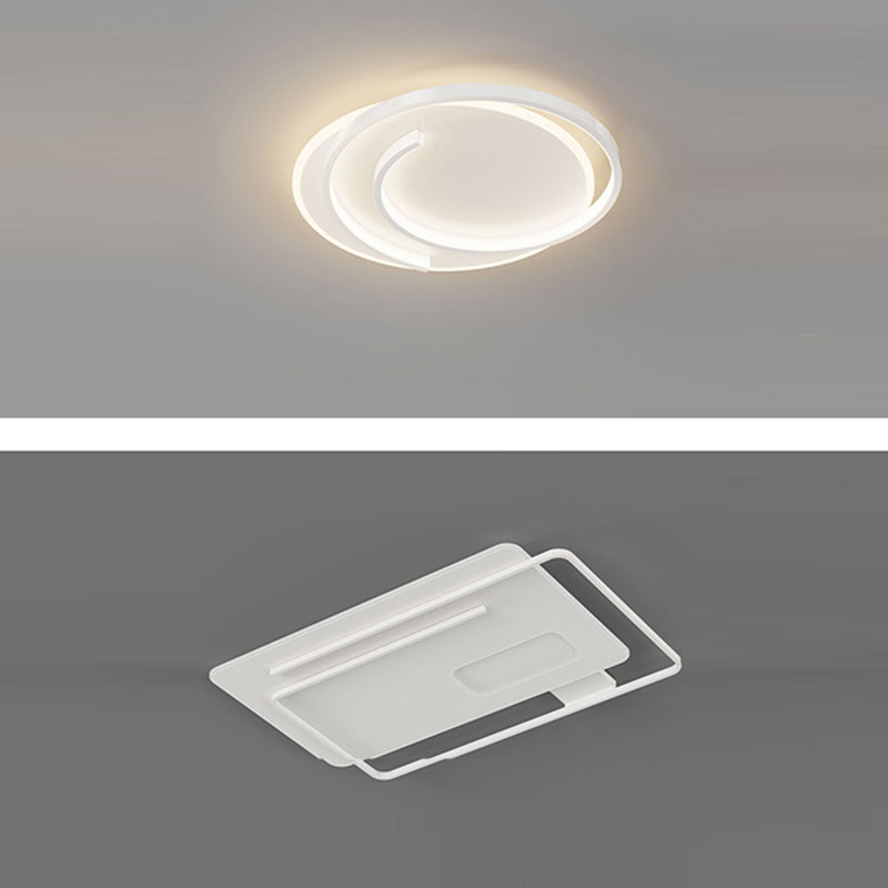 Plafonnier LED en silicone empilé carré rectangulaire rond créatif contemporain pour chambre à coucher 