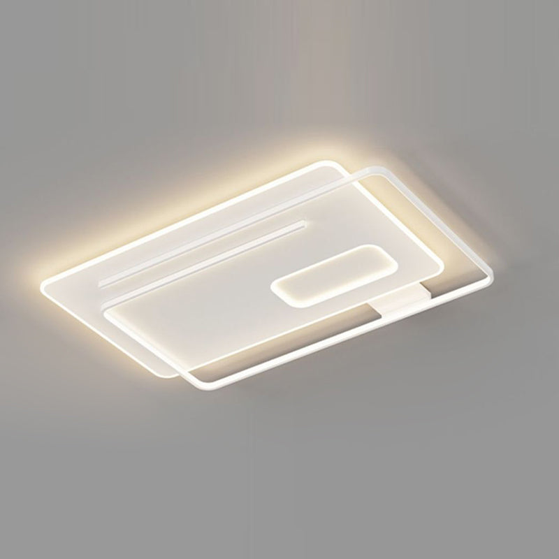 Plafonnier LED en silicone empilé carré rectangulaire rond créatif contemporain pour chambre à coucher 