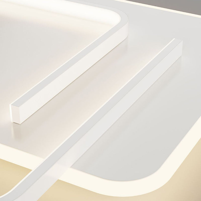 Plafonnier LED en silicone empilé carré rectangulaire rond créatif contemporain pour chambre à coucher 