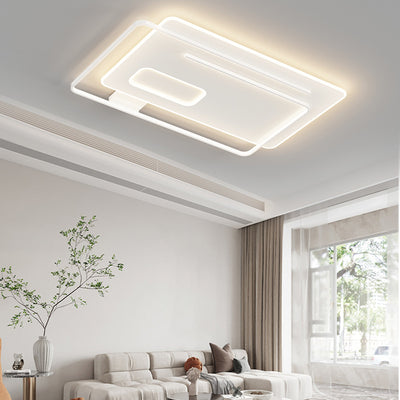 Plafonnier LED en silicone empilé carré rectangulaire rond créatif contemporain pour chambre à coucher 