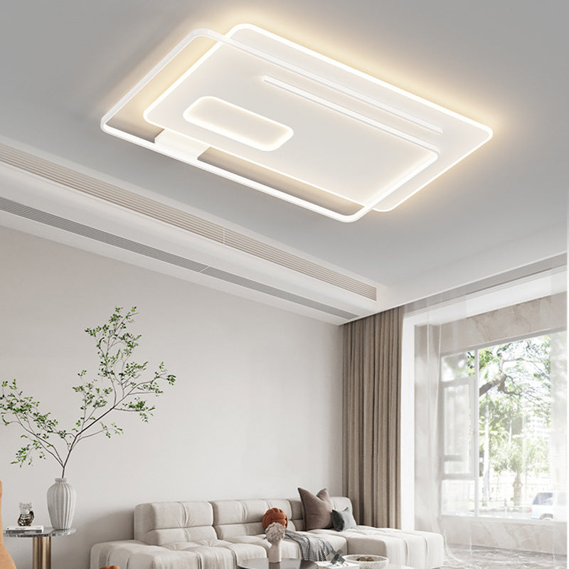 Plafonnier LED en silicone empilé carré rectangulaire rond créatif contemporain pour chambre à coucher 
