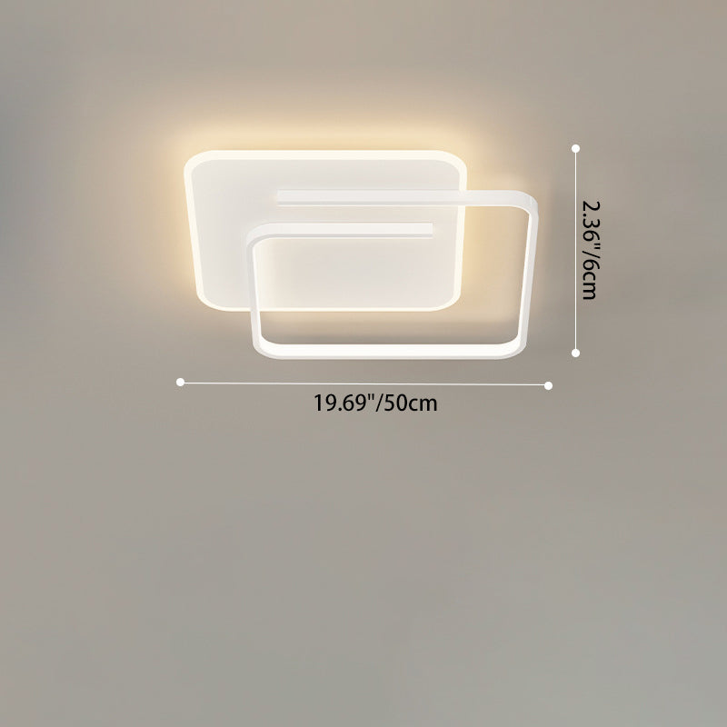 Plafonnier LED en silicone empilé carré rectangulaire rond créatif contemporain pour chambre à coucher 