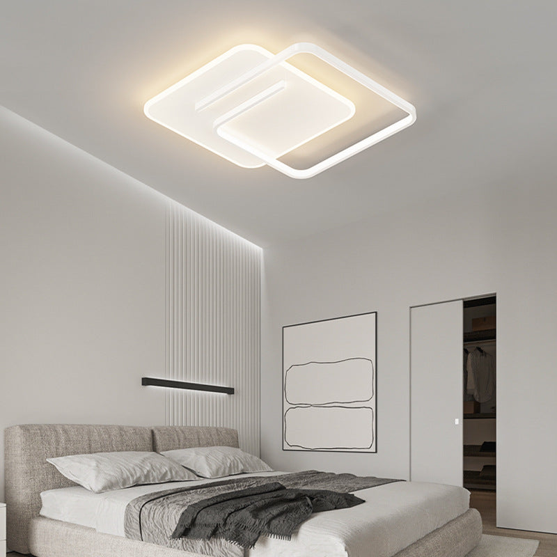 Plafonnier LED en silicone empilé carré rectangulaire rond créatif contemporain pour chambre à coucher 