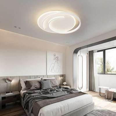 Plafonnier LED en silicone empilé carré rectangulaire rond créatif contemporain pour chambre à coucher 
