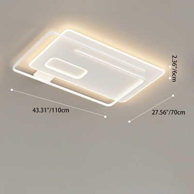 Plafonnier LED en silicone empilé carré rectangulaire rond créatif contemporain pour chambre à coucher 