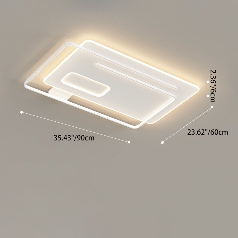 Plafonnier LED en silicone empilé carré rectangulaire rond créatif contemporain pour chambre à coucher 