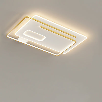 Plafonnier LED en silicone empilé carré rectangulaire rond créatif contemporain pour chambre à coucher 