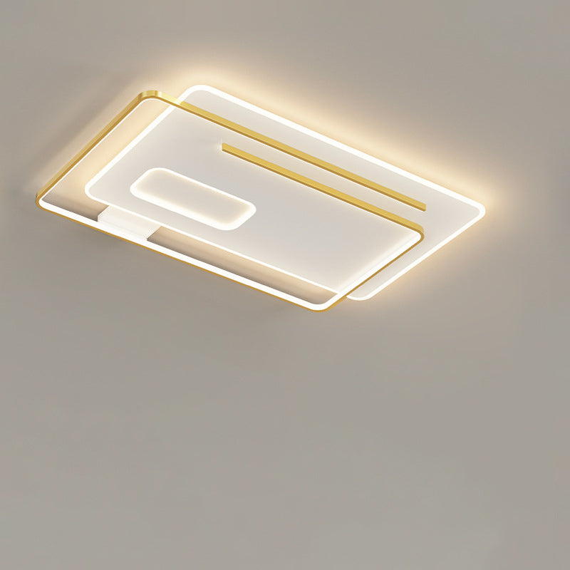 Plafonnier LED en silicone empilé carré rectangulaire rond créatif contemporain pour chambre à coucher 