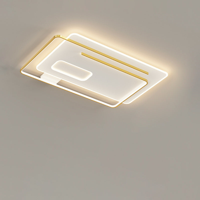 Plafonnier LED en silicone empilé carré rectangulaire rond créatif contemporain pour chambre à coucher 