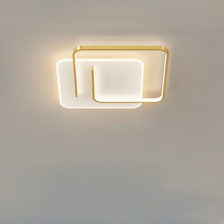 Plafonnier LED en silicone empilé carré rectangulaire rond créatif contemporain pour chambre à coucher 
