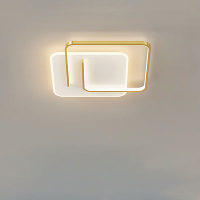 Plafonnier LED en silicone empilé carré rectangulaire rond créatif contemporain pour chambre à coucher 