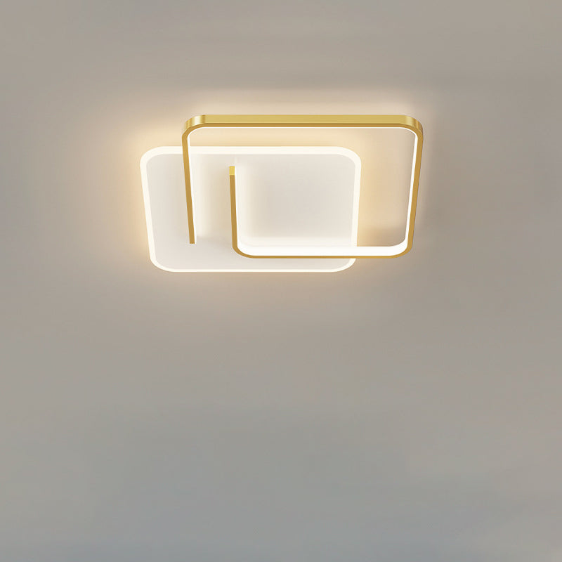 Plafonnier LED en silicone empilé carré rectangulaire rond créatif contemporain pour chambre à coucher 