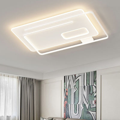 Plafonnier LED en silicone empilé carré rectangulaire rond créatif contemporain pour chambre à coucher 