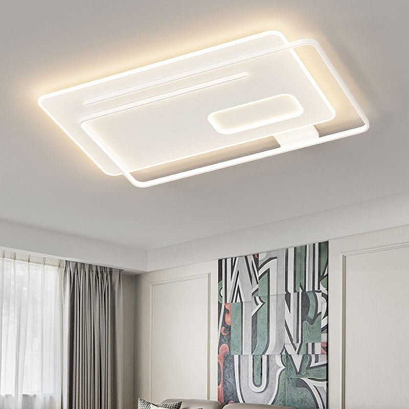 Plafonnier LED en silicone empilé carré rectangulaire rond créatif contemporain pour chambre à coucher 
