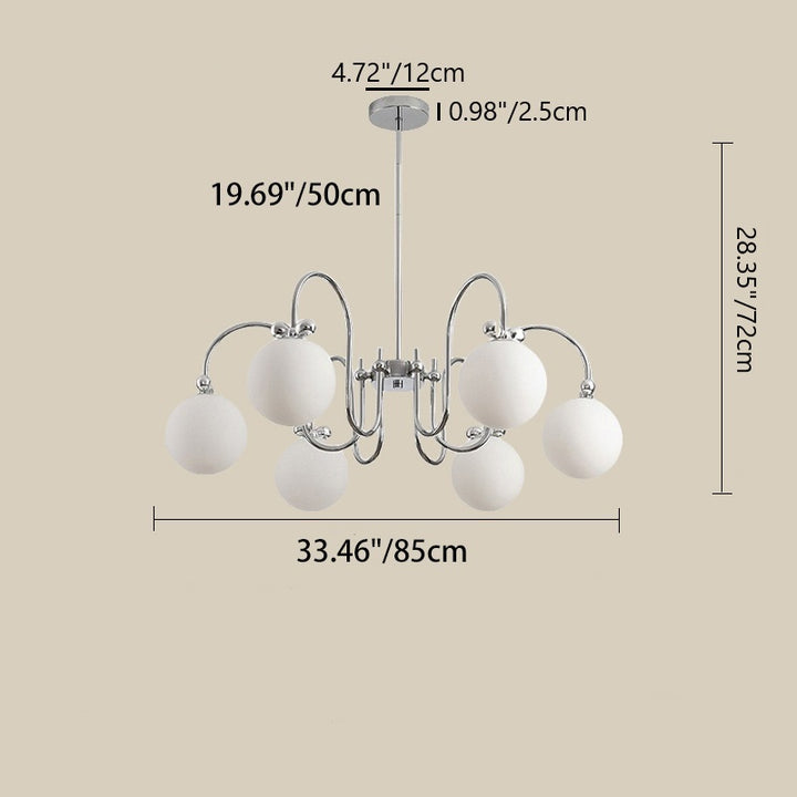 Traditional French Magic Bean Bent Branch Bow Glass Iron 3/4/6 Light Chandelier For Living Room
