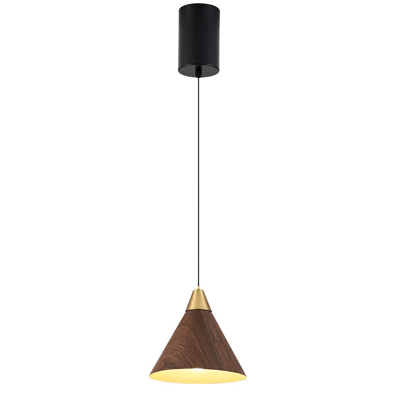 Moderne minimalistische Kegel-Zylinder-Kugel-Sektor hebbare Stoff-Massivholz-Eisen 1-Licht Pendelleuchte für Wohnzimmer 