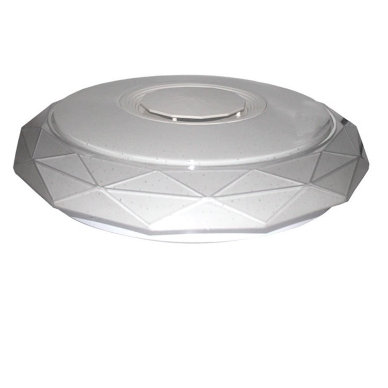 Modern Minimalist Prism Round Acrylic Iron LED Flush Mount Ceiling Light For Bedroom