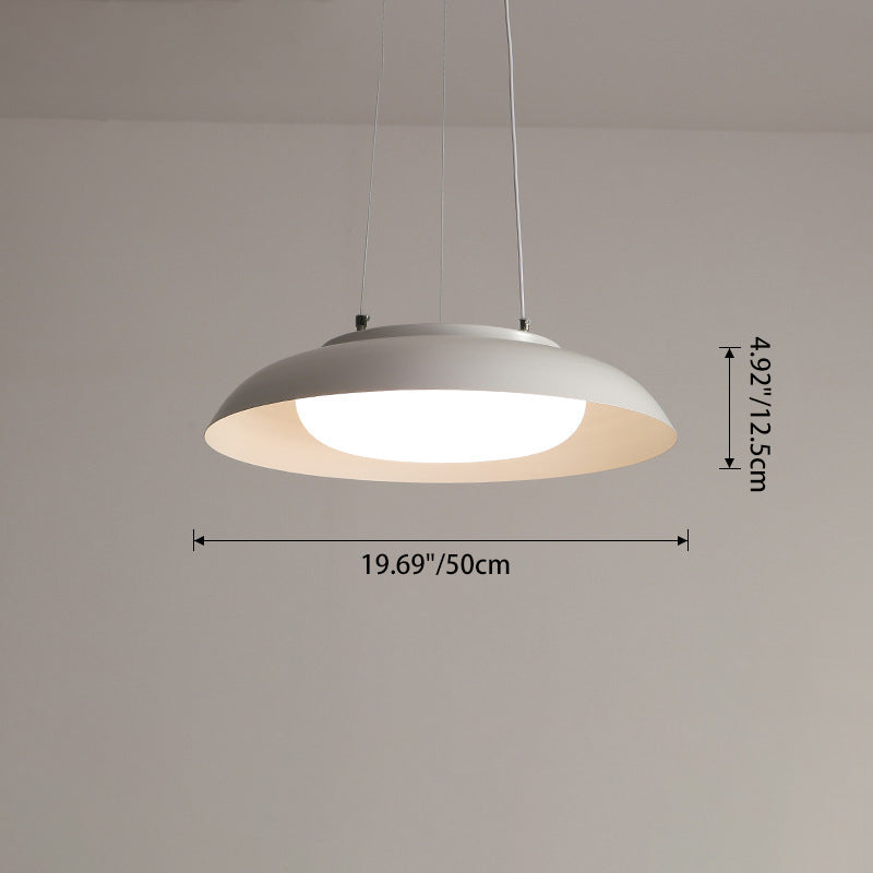 Moderne Einfachheit Schüssel Runde PE Eisen LED Kronleuchter Für Wohnzimmer 