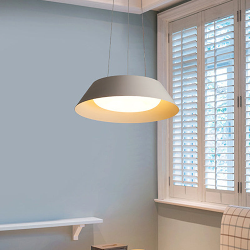 Moderne Einfachheit Schüssel Runde PE Eisen LED Kronleuchter Für Wohnzimmer 