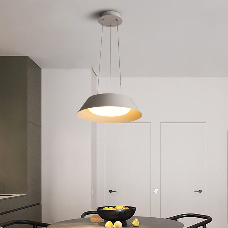 Moderne Einfachheit Schüssel Runde PE Eisen LED Kronleuchter Für Wohnzimmer 