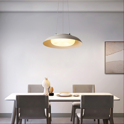 Moderne Einfachheit Schüssel Runde PE Eisen LED Kronleuchter Für Wohnzimmer 