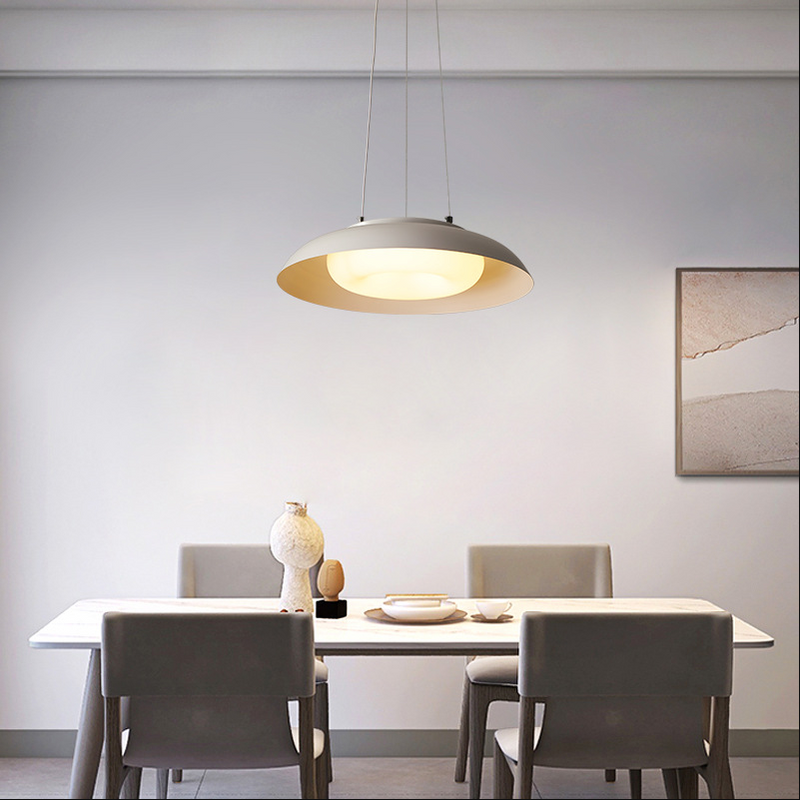 Moderne Einfachheit Schüssel Runde PE Eisen LED Kronleuchter Für Wohnzimmer 