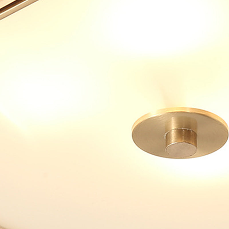 Contemporary Scandinavian Hexagonal Irregular Polygonal Glass Copper 3/4 Light Flush Mount Ceiling Light For Living Room